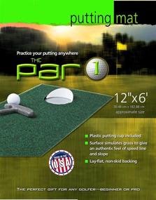 img 2 attached to 🏌️ Green 12-Inch x 6-Feet Putt-A-Bout The Par 1 Putting Mat – Enhance Your Golf Skills