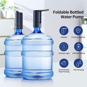 img 3 attached to 💧 SmartDevil 5 Gallon Water Dispenser: Portable, Foldable, USB Charging, Automatic Electric Bottle Pump (Blue)