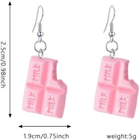 img 1 attached to 🍦 Cute and Quirky Cartoon Dessert Earrings - Perfect Ear Jewelry for Women and Girls!