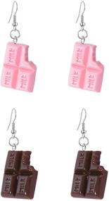 img 4 attached to 🍦 Cute and Quirky Cartoon Dessert Earrings - Perfect Ear Jewelry for Women and Girls!