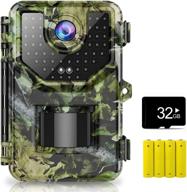 📷 high-definition 16mp trail camera with rapid 0.2s trigger time, 120° wide-angle motion sensor for wildlife monitoring and hunting - waterproof, no glow, 2.4" lcd display logo