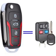 enhanced performance: keyecu red flip remote key with 315mhz 4d63 80 bit chip for ford mercury lincoln fcc: cwtwb1u212, cwtwb1u331, gq43vt11t, cwtwb1u345 logo