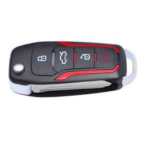 img 2 attached to Enhanced Performance: Keyecu Red Flip Remote Key with 315MHz 4D63 80 BIT Chip for Ford Mercury Lincoln FCC: CWTWB1U212, CWTWB1U331, GQ43VT11T, CWTWB1U345