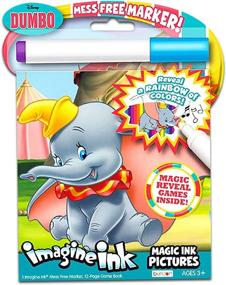 img 2 attached to 🎨 Disney Coloring Book Imagine Ink Set - 3 No Mess Magic Ink Activity Books: Aladdin, Mickey Mouse, Dumbo - Includes Disney Mickey Mouse Stickers