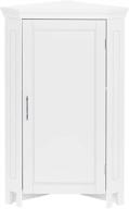 🏞️ riverridge somerset single door corner floor cabinet, white: optimize your storage space with style logo