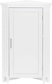 img 4 attached to 🏞️ RiverRidge Somerset Single Door Corner Floor Cabinet, White: Optimize Your Storage Space with Style