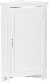 img 3 attached to 🏞️ RiverRidge Somerset Single Door Corner Floor Cabinet, White: Optimize Your Storage Space with Style