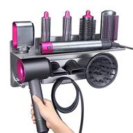 🧼 подставка dyson supersonic hair dryer and airwrap styler - настенный держатель для ванной комнаты, спальни, парикмахерской и барбершопа - организатор для кудряшек, диффузора и сопел. логотип