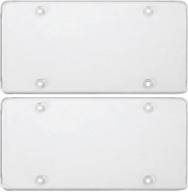🛡️ cruiser accessories tuf-shield clear flat license plate cover - set of 2 covers logo