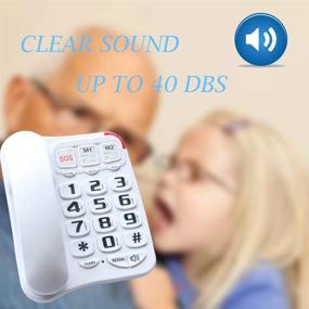 img 3 attached to KerLiTar K-P045W Amplified Landline Phones for Seniors with Emergency Large Numbers - Corded Phones for Elderly with Big Button Picture Phone, Speakerphone Function - Wall Desk Telephone