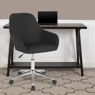 🪑 comfortable and versatile flash furniture cortana home and office mid-back chair - black fabric logo