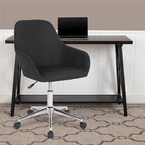 img 4 attached to 🪑 Comfortable and Versatile Flash Furniture Cortana Home and Office Mid-Back Chair - Black Fabric