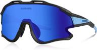 queshark sports cycling sunglasses: 4 lens anti uv400, hd polarized for men & women - ultimate eye protection! logo