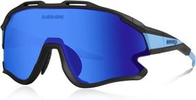 img 4 attached to Queshark Sports Cycling Sunglasses: 4 Lens Anti UV400, HD Polarized for Men & Women - Ultimate Eye Protection!