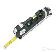img 1 attached to Qooltek Multipurpose Laser Level with 8ft Measure Tape 📐 Ruler – Adjustable Standard and Metric Rulers for Picture Hanging review by Lori Aguirre