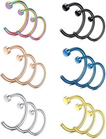 img 4 attached to 🔒 FIBO STEEL Stainless Steel Women's Jewelry Piercing