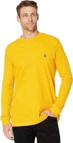 img 1 attached to 👕 U.S. Polo Assn. Men's Solid Thermal Crew Neck Long Sleeve Shirt