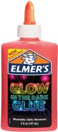 🌟 elmer's жидкий глиттерный клей, светящийся в темноте, розовый, 150 мл - стираемый и идеально подходит для создания слизи логотип