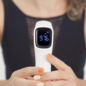 img 1 attached to 🌡️ Albatross Health Infrared Thermometer Gun: No-Touch Forehead Thermometer for Baby, Kids, Adults. Non-Contact Digital Thermometer - Works for Objects Too! Batteries Included.