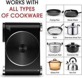 img 3 attached to 🔥 CUSIMAX Electric Burner Hot Plate for Cooking with Cast Iron Hot Plates, Adjustable Temperature Control, Non-Slip Rubber Feet, Stainless Steel, Easy to Clean - Your Trusted Kitchen Assistant for Seamless Cooking Experience