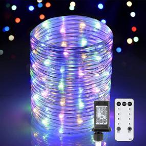 img 4 attached to 🌈 ANJAYLIA 66Ft 200 LED Outdoor Rope Lights - Waterproof Multi-Color Fairy Lights for Bedroom, 5.5mm Large Diameter Twinkle Lights for Wedding, Garden, Christmas, Halloween Decorations