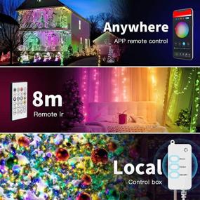 img 3 attached to Color Changing Christmas Lights: Smart Fairy Lights with Bluetooth Music Sync APP Remote Control - Waterproof & USB Powered for Holiday Xmas Decorations (32.8Ft, 66 LED String Lights)