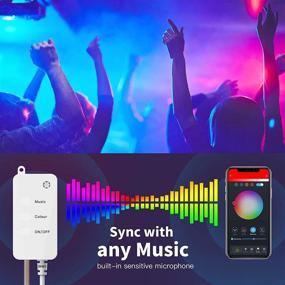 img 1 attached to Color Changing Christmas Lights: Smart Fairy Lights with Bluetooth Music Sync APP Remote Control - Waterproof & USB Powered for Holiday Xmas Decorations (32.8Ft, 66 LED String Lights)