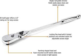 img 3 attached to 🔧 GEARWRENCH 81363: 1/2" привод 84-зубчатый фиксирующий гибкий головной ключ Ratchet 24" - первоклассный инструмент для высокой производительности