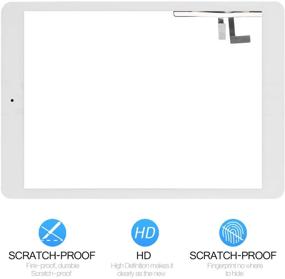 img 1 attached to 📱 SRJTEK iPad 5 Air 1st Gen Screen Replacement - White Touch Digitizer Glass Sensor Assembly with Home Button, Camera Holder, and Adhesive Stickers