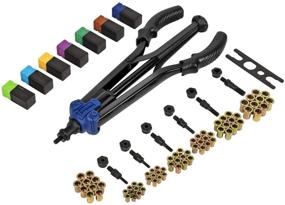 img 4 attached to 🔧 WORKPRO 15" Hand Rivet Nut Setter Kit - Complete 79-Piece Set with High Leverage Tool, Metric & SAE Mandrels and Nuts