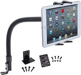 img 4 attached to 📱 Ultimate Tablet Car Mount: Sturdy Gooseneck Flex Truck Holder for Apple iPad (7-13'') with Anti-Vibration Swivel Cradle - Ideal for iPad Pro 12.9, 11, 10.5, 9.7, Air, Mini Tablets (with/without case)