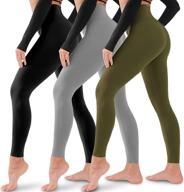 leggings women no see through waisted control outdoor recreation logo