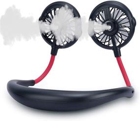 img 4 attached to 💦 2021 Upgraded Version of HONGJING Portable Misting Neck Fan: Hand-Free Personal Spray Fan for Enhanced Outdoor Sports & Travel Experience