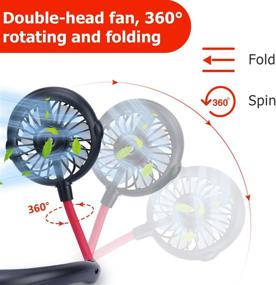 img 3 attached to 💦 2021 Upgraded Version of HONGJING Portable Misting Neck Fan: Hand-Free Personal Spray Fan for Enhanced Outdoor Sports & Travel Experience