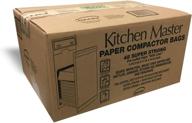 🗑️ kitchen master 48 pack pre-cuffed compactor bags with paper/plastic lining: efficient waste management solution логотип