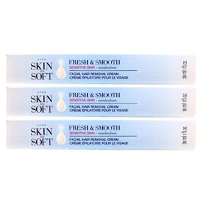 img 2 attached to 🏻 Avon Skin So Soft Facial Hair Removal Cream for Sensitive Skin - Pack of 3