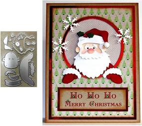 img 2 attached to 🎅 Творческие рождественские вырубки из металла Санта-Клаус: рукоделие, скрапбукинг, открытки из бумаги, трафареты для тиснения и декоративные вырубки из бумаги.