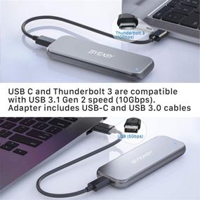 img 3 attached to 🔌 BYEASY M.2 NVMe SSD Enclosure Adapter - USB C/Thunderbolt 3 Compatible, USB 3.1 Gen 2 Speeds (10Gbps), Includes USB-C and USB 3.0 Cables HD-01 (Supports EVO 970 NVMe SSDs 2280 2260 2242 2230)