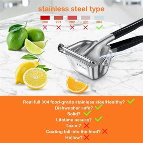 img 2 attached to 🍋 Moocii Lemon Squeezer: Manual Hand Press Juicer for Citrus Fruits - Orange, Lime, Pomegranate - Heavy Duty 304 Stainless Steel Extractor Presser for Cocktails, Bar, Kitchen