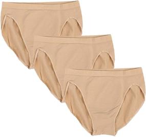 img 4 attached to 🩲 iMucci Professional Women's Beige Velvet Cotton Ballet Dance Briefs - Mid Rise Waist Panty for Gymnastics and Dancewear Underpants