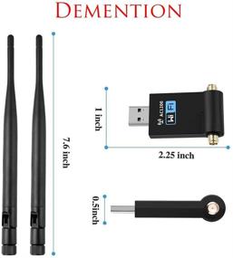 img 1 attached to Модернизированный беспроводной USB WiFi-адаптер с двумя антеннами Dual 5Dbi для ПК, ноутбука, 💻 настольного компьютера и Mac - 5G/2.4G WiFi USB для Windows 10/8/7/Vista/XP/Mac 10.6-10.15 – Адаптер высокой производительности для компьютерных сетевых подключений