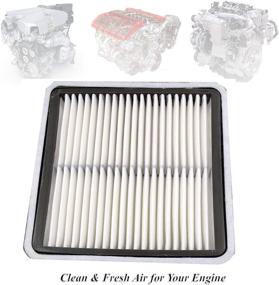 img 2 attached to 🔍 Engine Air Filter for Forester, Impreza, Legacy, Outback, WRX, Tribeca - Fits 2005-2016 Models - Replaces CA9997, GP997, 16546-AA090, 16546-AA10A (White)