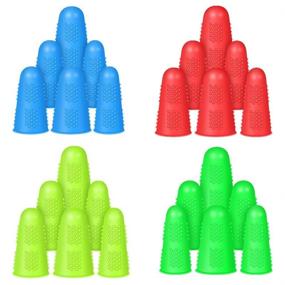 img 4 attached to 🔥 24PCS Silicone Finger Protectors for Hot Glue Gun - All-Purpose Guard for Crafts, Scrapbooking, and Needlework