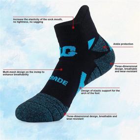 img 1 attached to 🧦 3-Pack Women's Moisture-Wicking 3D Breathable Low-Cut Ankle Hiking Socks