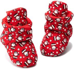 img 4 attached to 👶 Babelvit Soft Fleece Booties: Stay On Newborn Baby Slippers for Non-slip First Steps in Winter