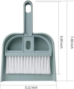 img 3 attached to 🧹 Set of 3 Erduoduo Dust Pans with Brushes - Mini Hand Brooms for Efficient Cleaning of Tables, Desks, Countertops, Keyboards