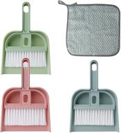 🧹 set of 3 erduoduo dust pans with brushes - mini hand brooms for efficient cleaning of tables, desks, countertops, keyboards logo