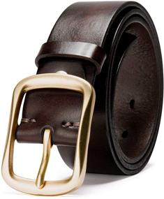 img 4 attached to Italian Leather Anti Scratch Buckle Waistline Men's Accessories and Belts