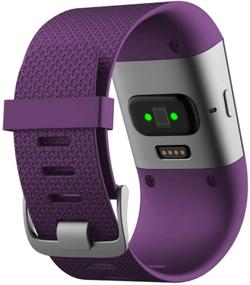 img 3 attached to Sophili Fitbit Surge Watch Replacement Bands: Metal Buckle Fitness Wristband Strap in Purple/S - Compatible for Small and Large Sizes