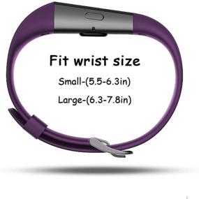 img 2 attached to Sophili Fitbit Surge Watch Replacement Bands: Metal Buckle Fitness Wristband Strap in Purple/S - Compatible for Small and Large Sizes